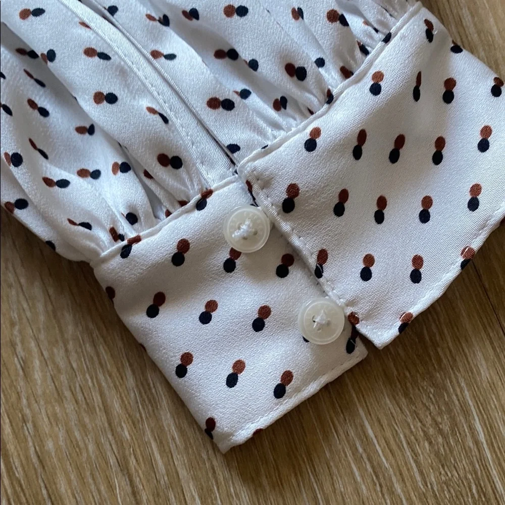 MOVING SALE - Express Printed Wrap Front Peplum Top - Picture 4 of 4